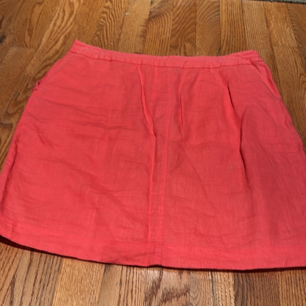 Willi Smith 100% linen coral skirt size 6 - Picture 5 of 5